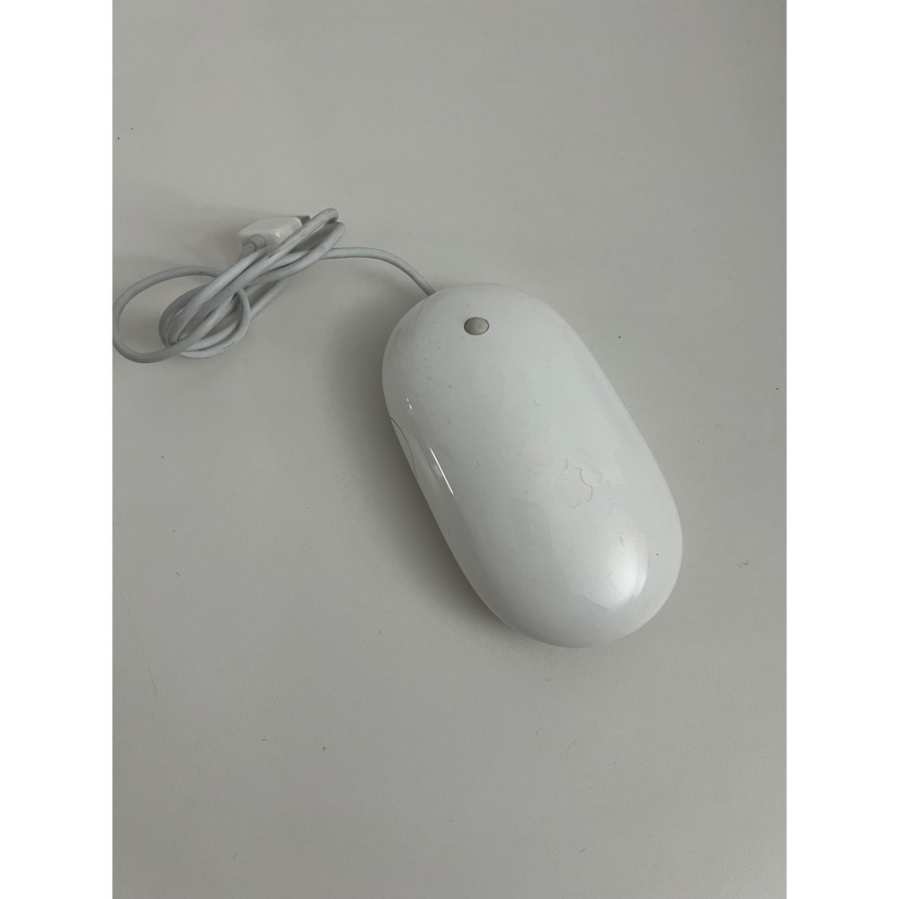 Apple Mighty Mouse A1152‎ White USB Optical Scroll Ball Computer Mouse